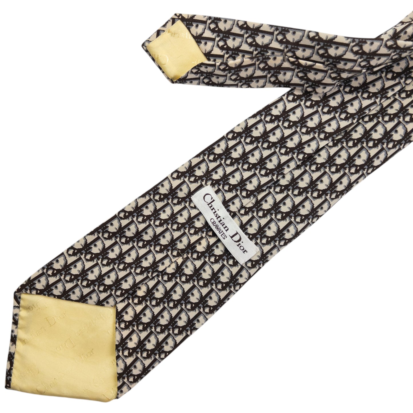 Vintage Dior Monogram Pixel Silk Tie