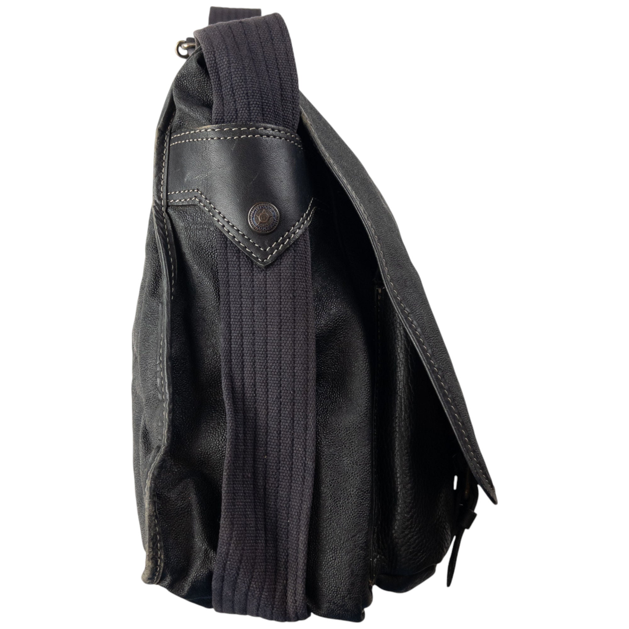 Vintage CP Company Leather Messenger Crossbody Bag
