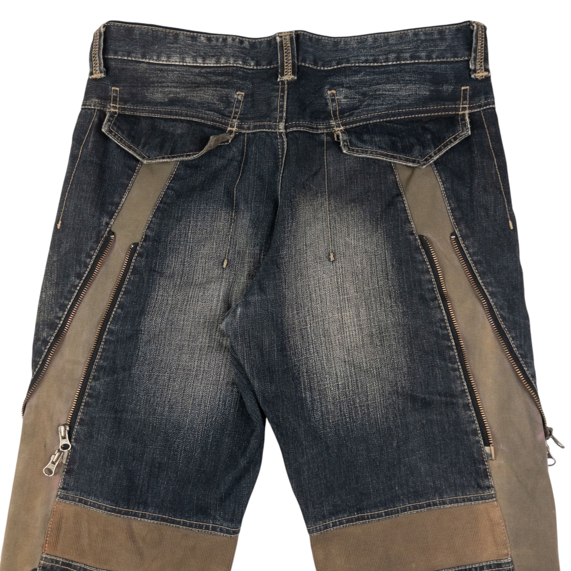 Vintage PPFM Multi Zip Denim Jeans Size W32
