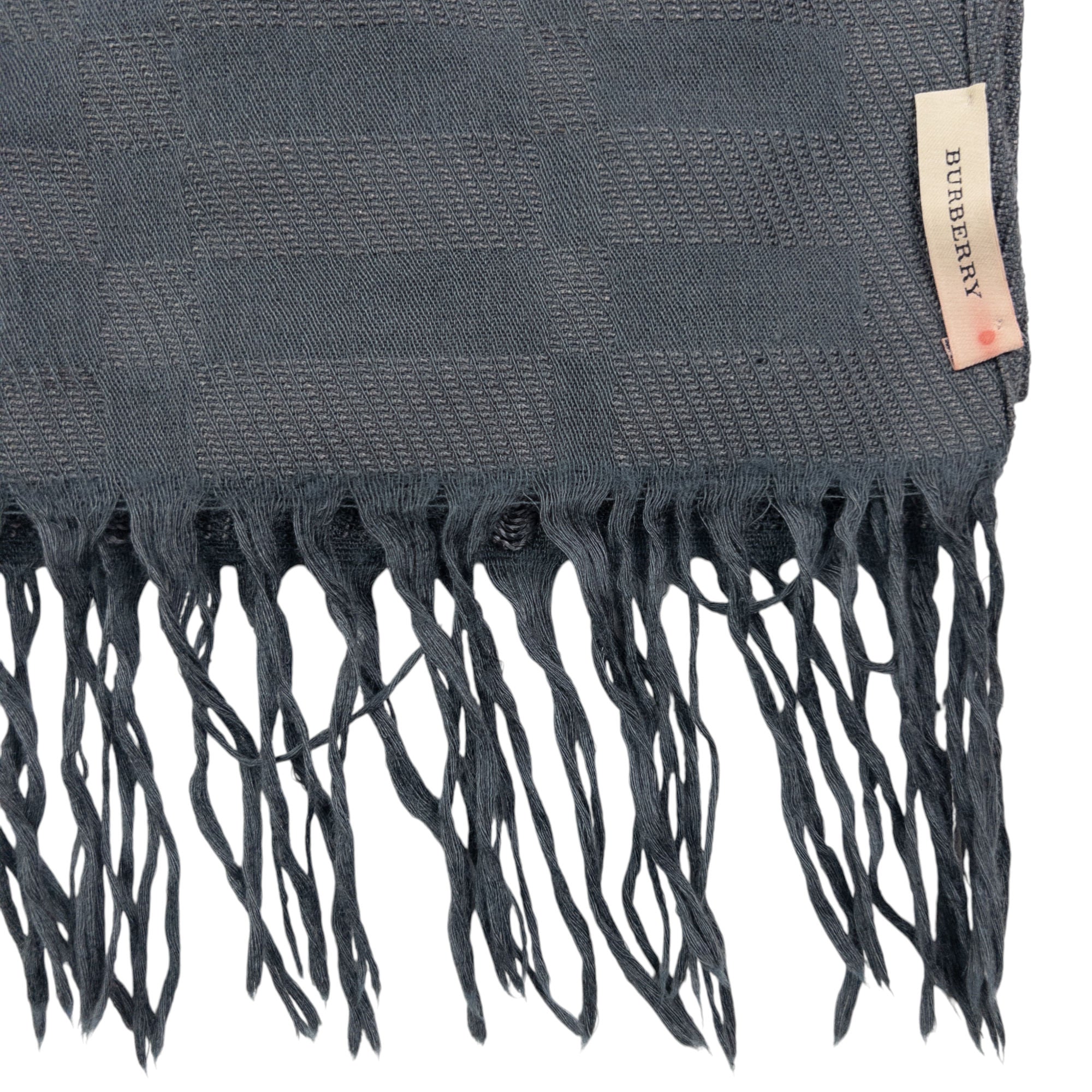 Vintage Burberry Nova Check Tassel Scarf