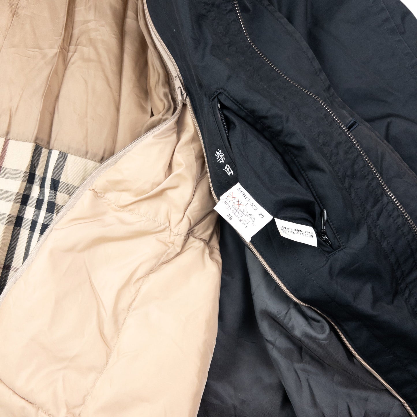 Vintage 2000s Burberry Nova Check Lined Trench Jacket Size XL