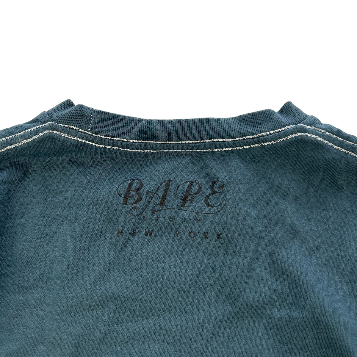 Vintage BAPE Statue Of Liberty College Logo T-Shirt Size S
