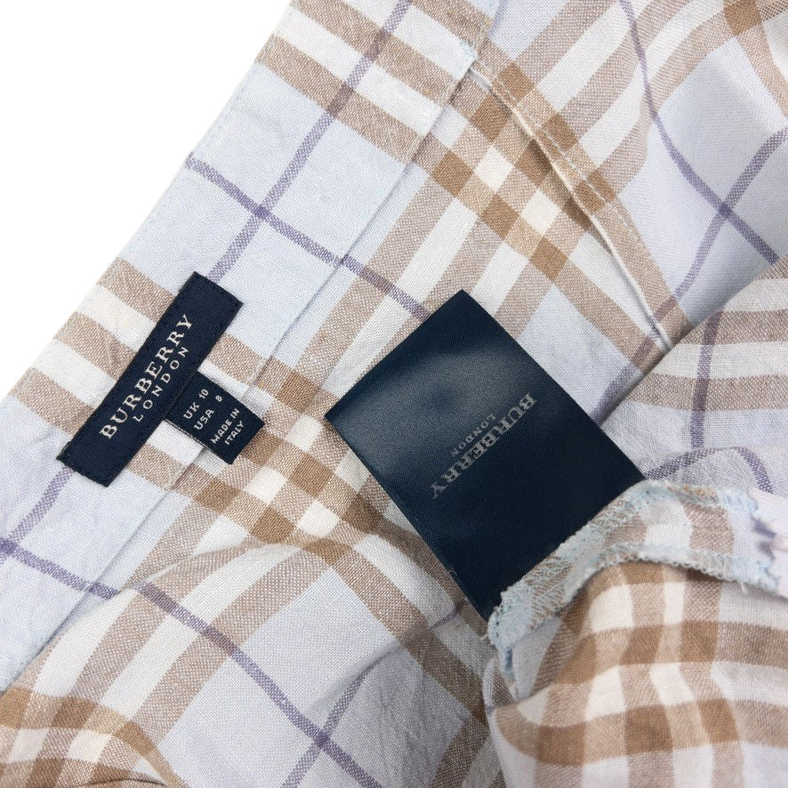 Vintage Burberry Nova Check Halter Dress Womens Size M