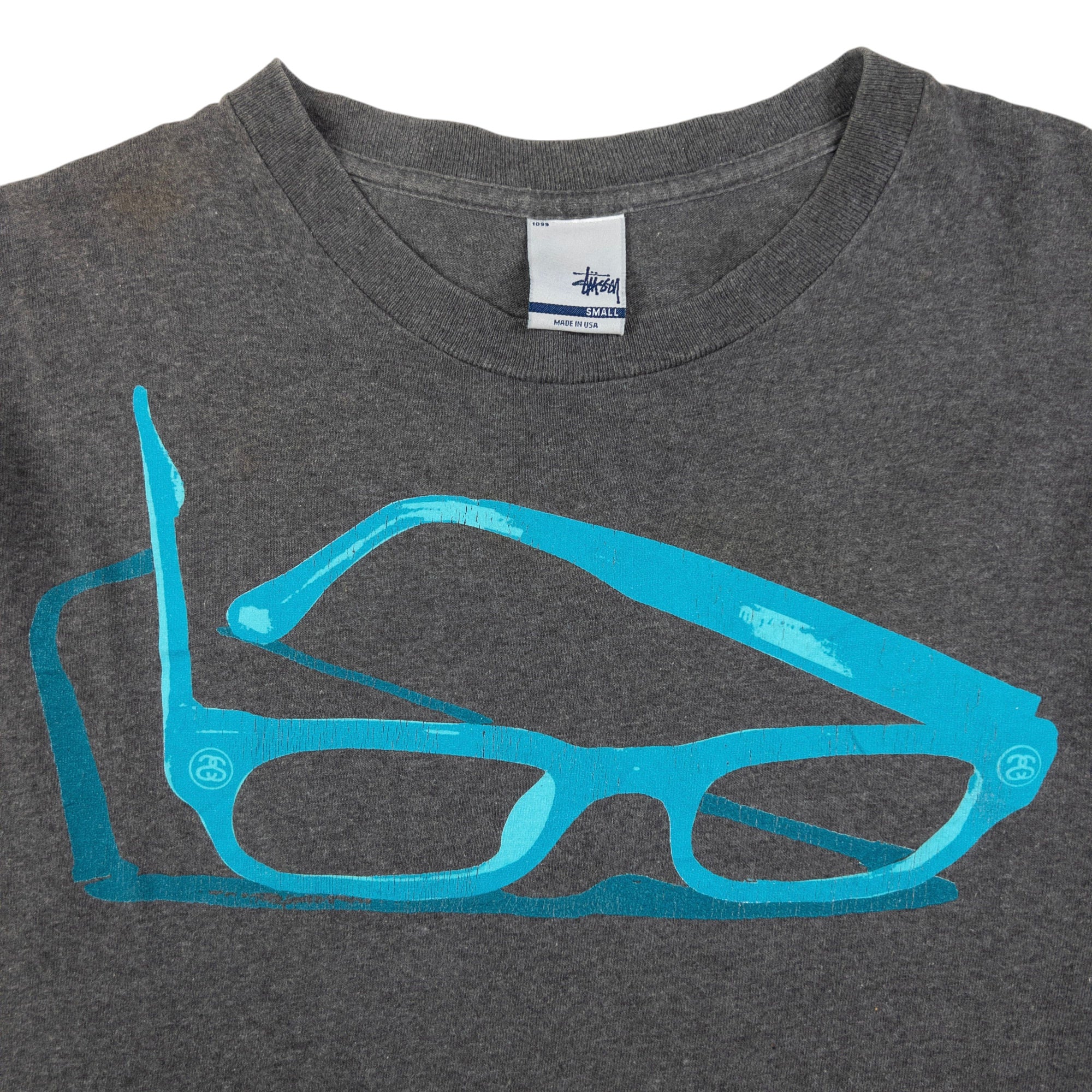 Vintage Stussy X Scott Johnston NYTLA Glassic Graphic T Shirt Size S