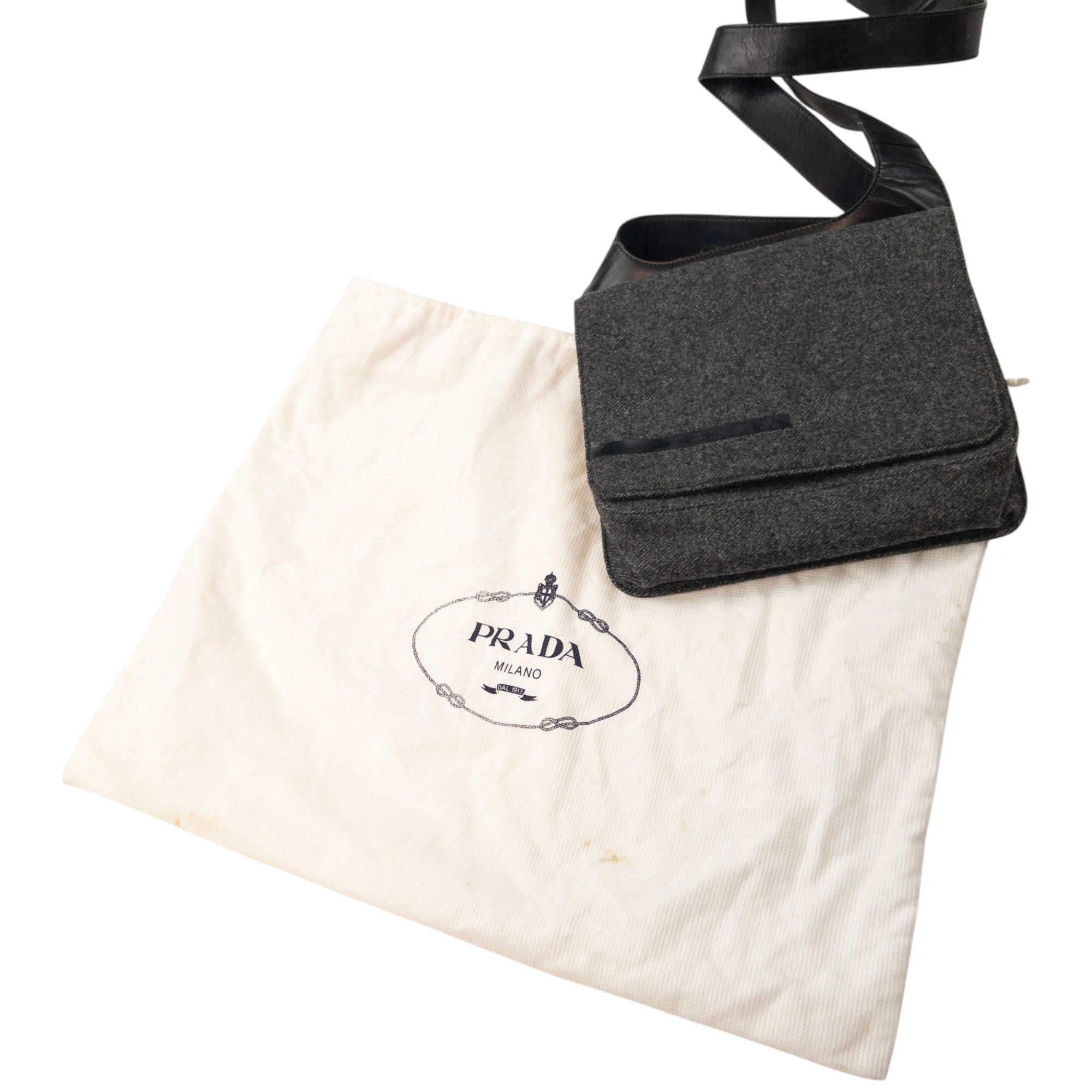 Vintage 1999 Prada Wool Crossbody Bag
