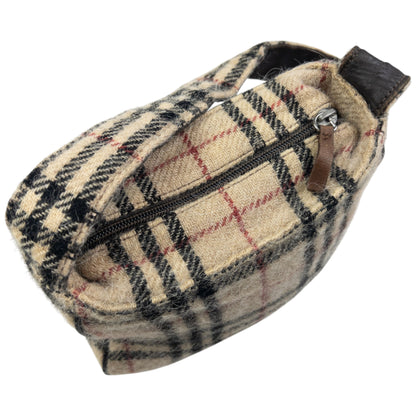 Vintage Burberry Nova Check Wool Shoulder Bag