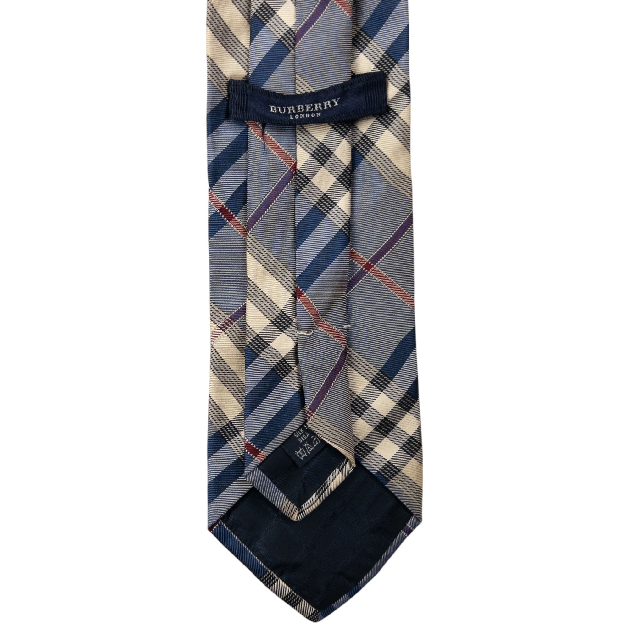 Vintage Burberry Nova Check Silk Tie