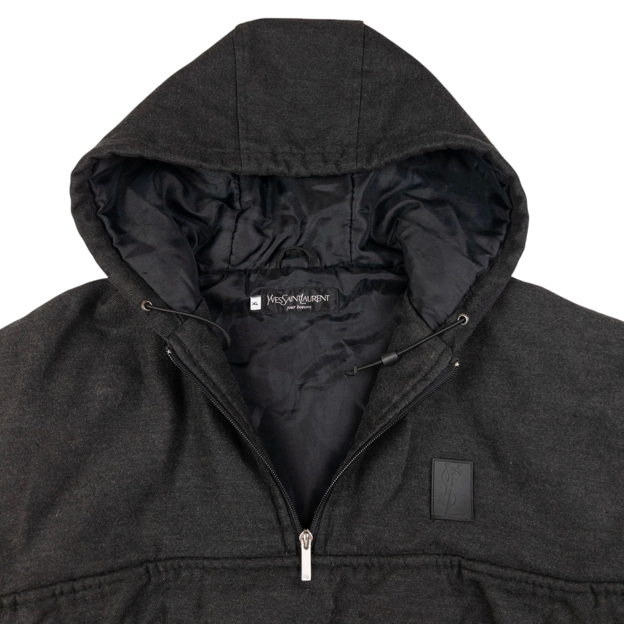 Vintage YSL Yves Saint Laurent Q Zip Padded Jacket Size XL