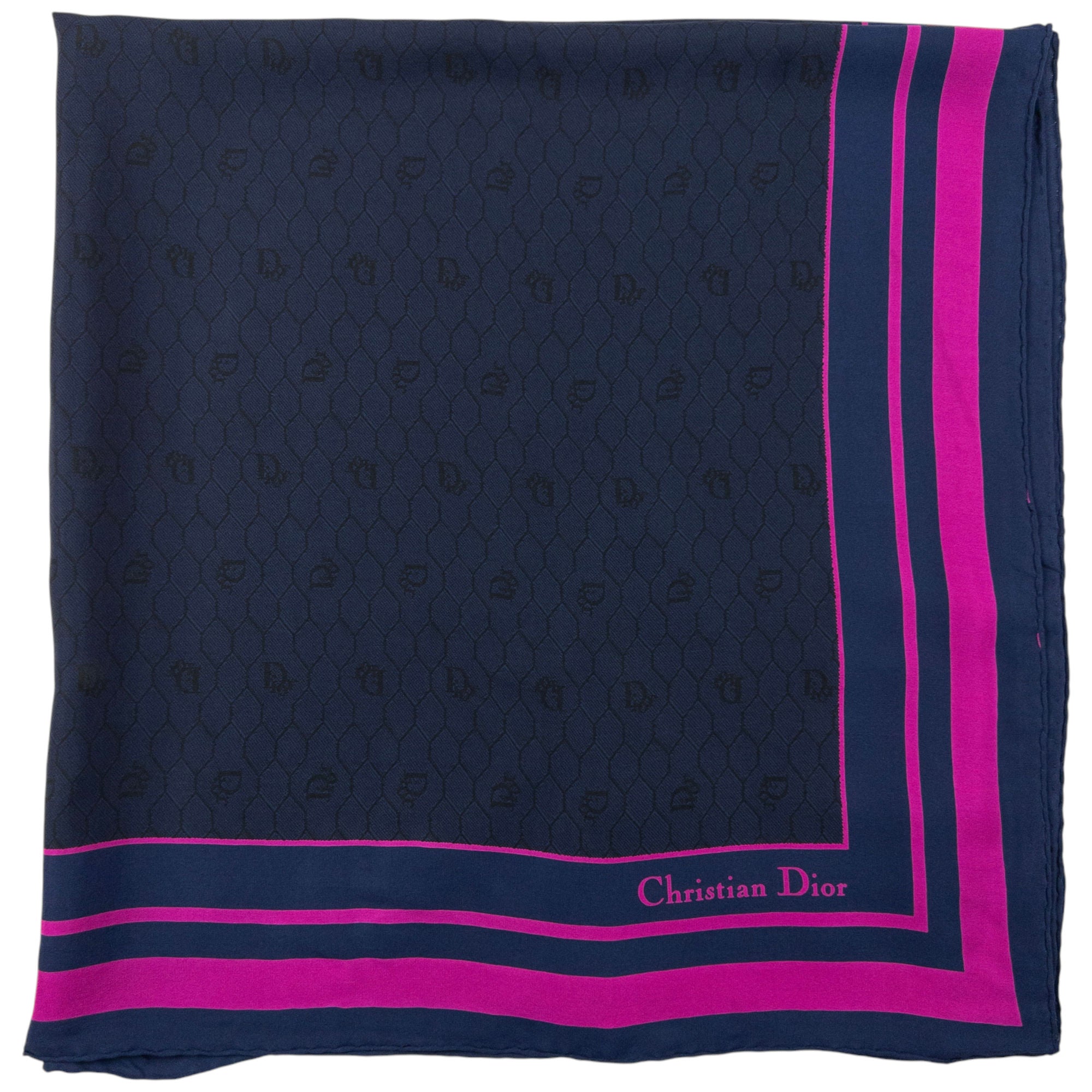 Vintage Dior Monogram Silk Scarf