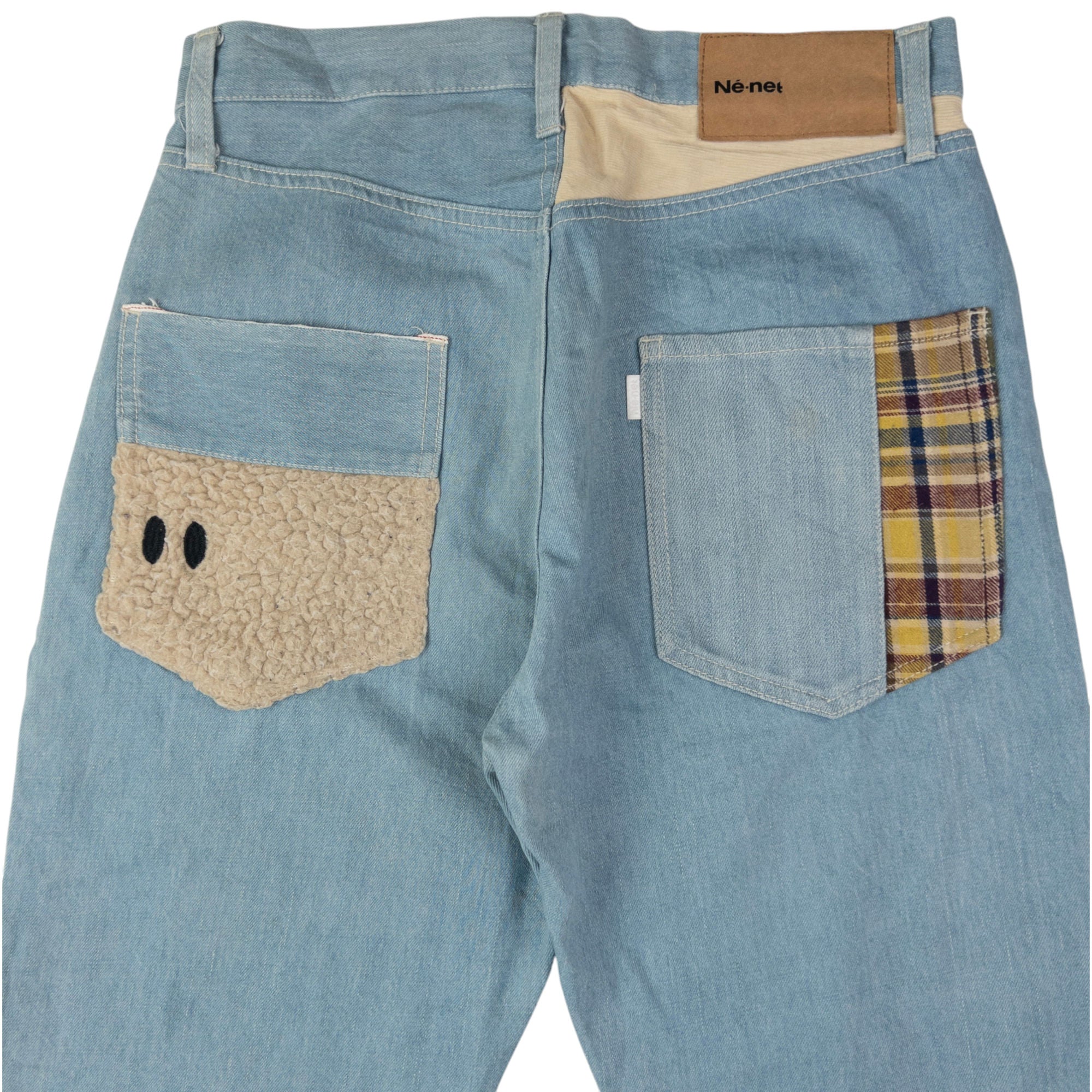 Vintage Ne-Net By Issey Miyake Patchwork Denim Jeans Size W28