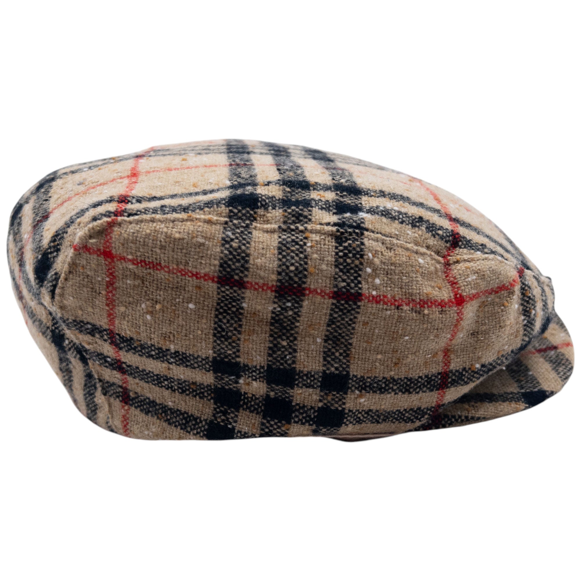 Vintage Burberry Nova Check Wool Flat-Cap Hat Size L/XL