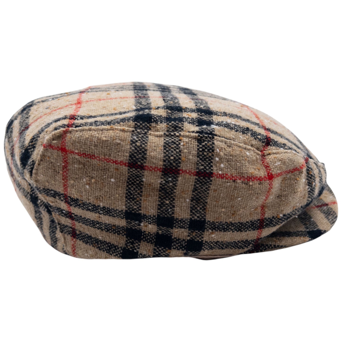 Vintage Burberry Nova Check Wool Flat-Cap Hat Size L/XL