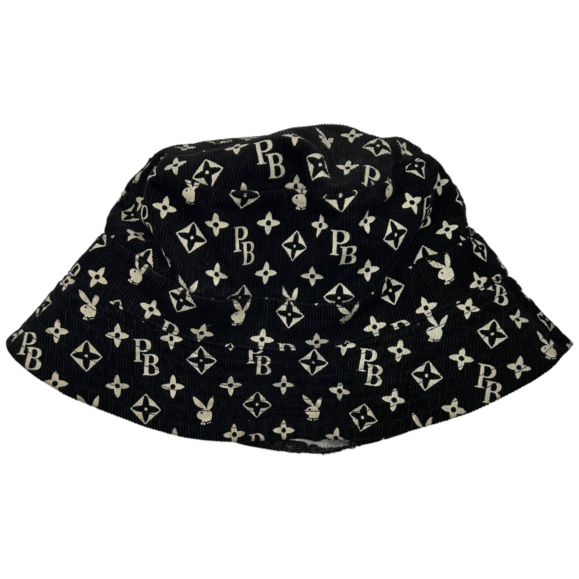 Vintage Playboy Monogram Corduroy Monogram Bucket Hat