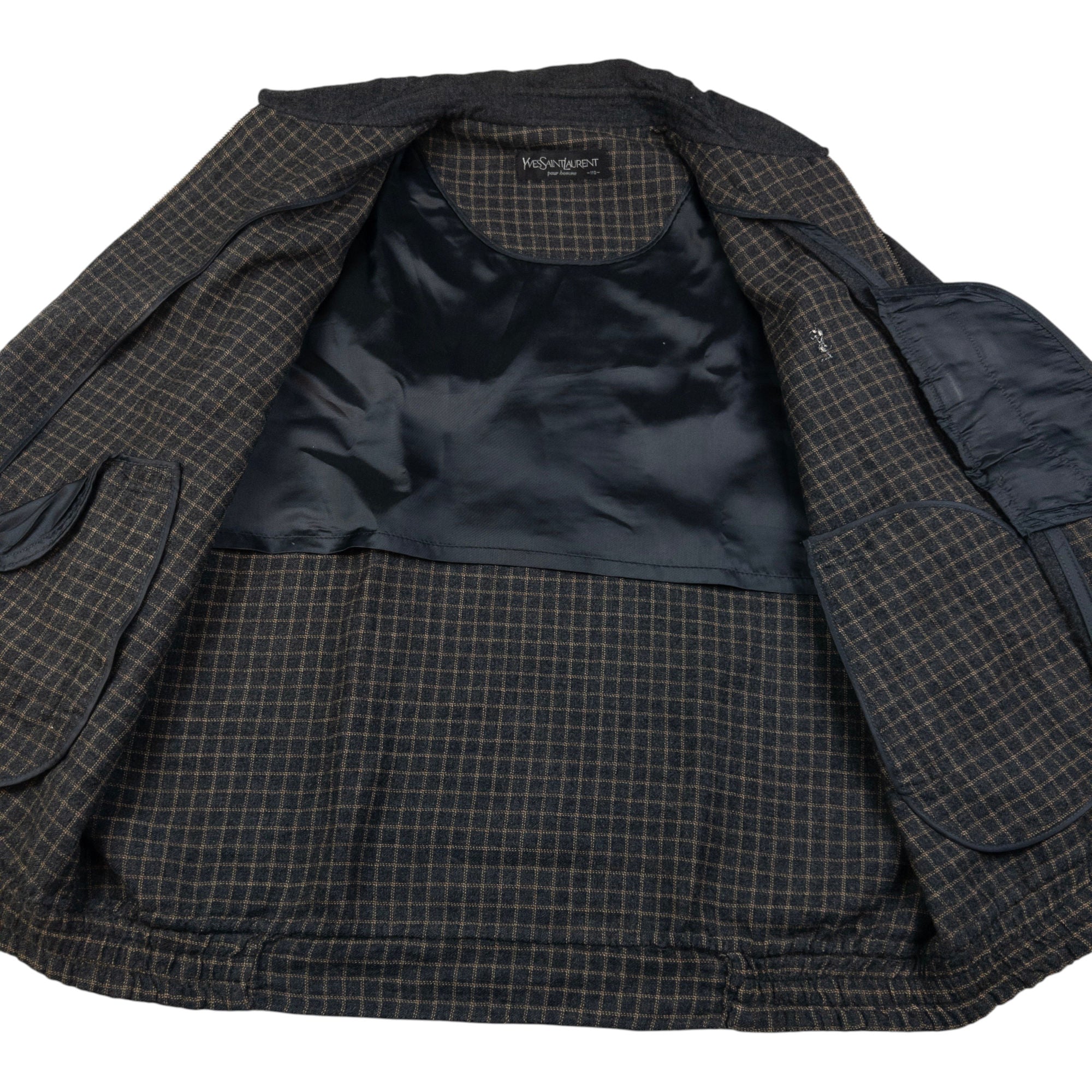 Vintage YSL Yves Saint Laurent Wool Harrington Jacket Size L