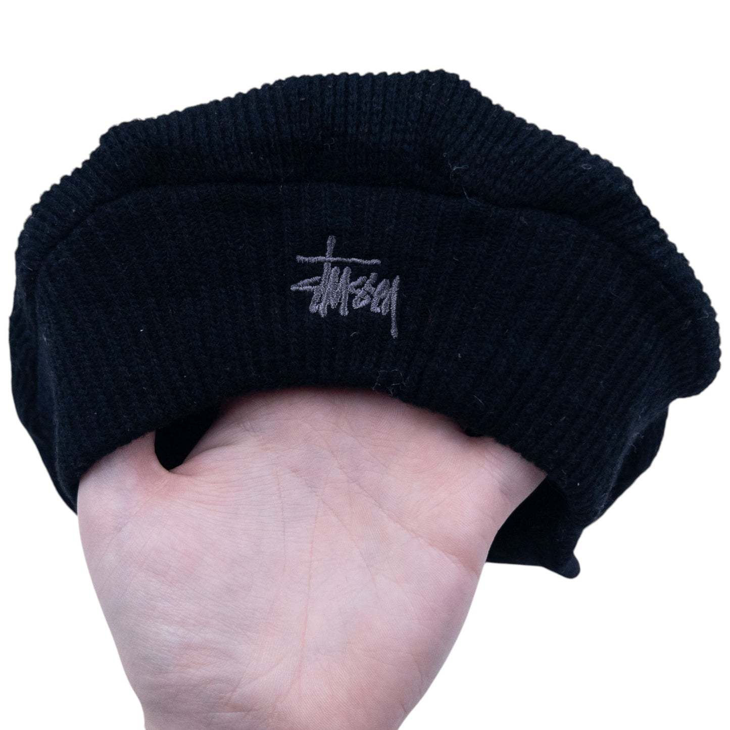 Vintage 2000s Stussy Ribbed Wool Flat Cap Hat