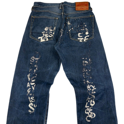 Vintage Evisu Painted Daicock Japanese Denim Jeans Size W30
