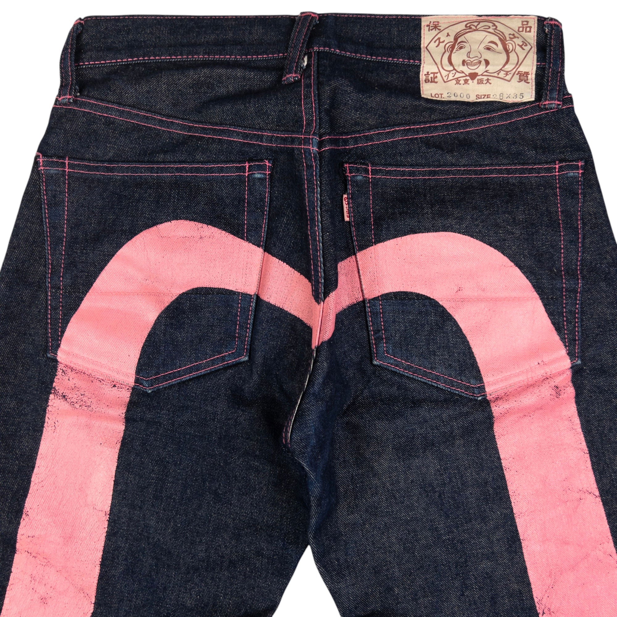 Vintage Evisu Painted Daicock Japanese Denim Jeans Size W28