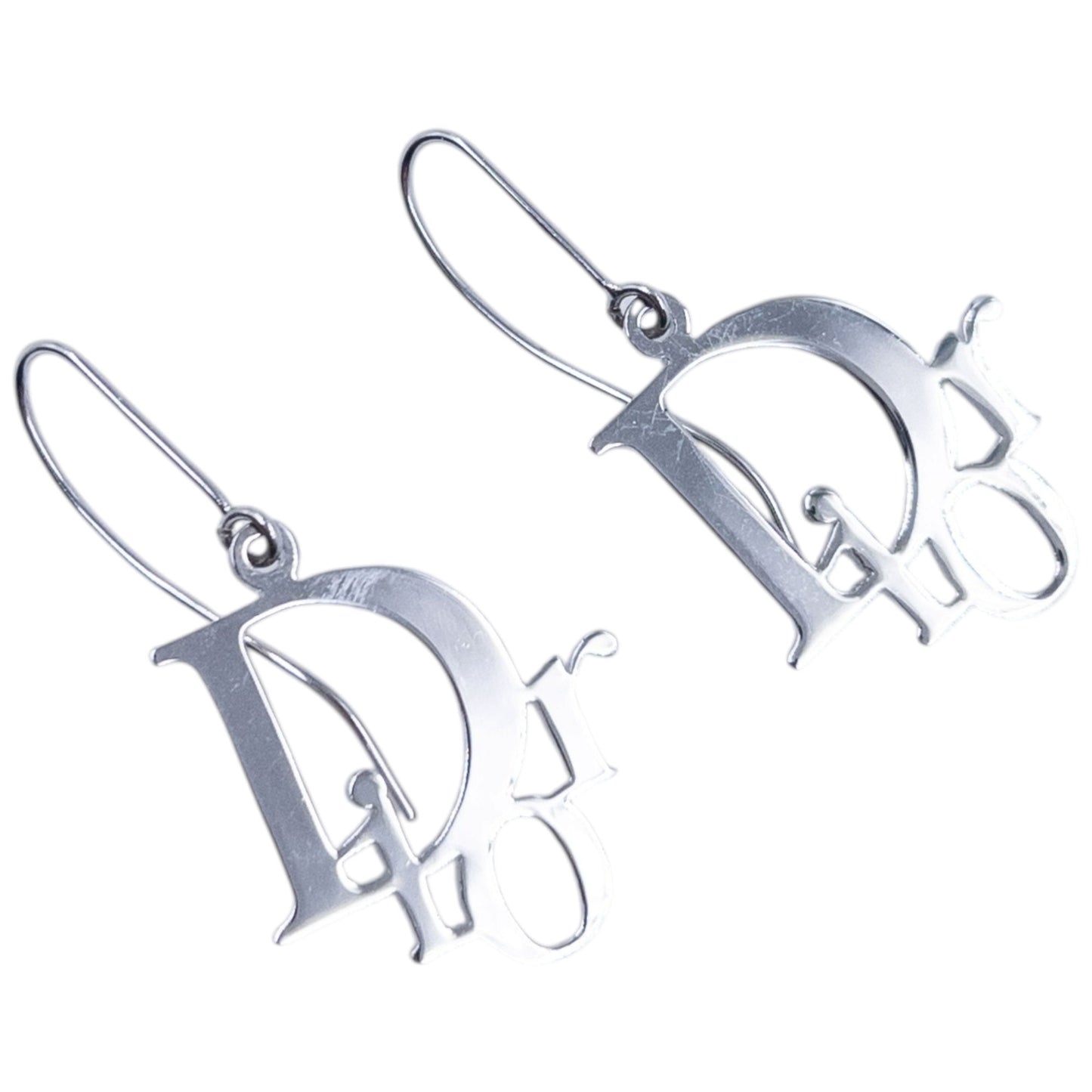 Vintage 2000s Dior Silver Logo Earrings