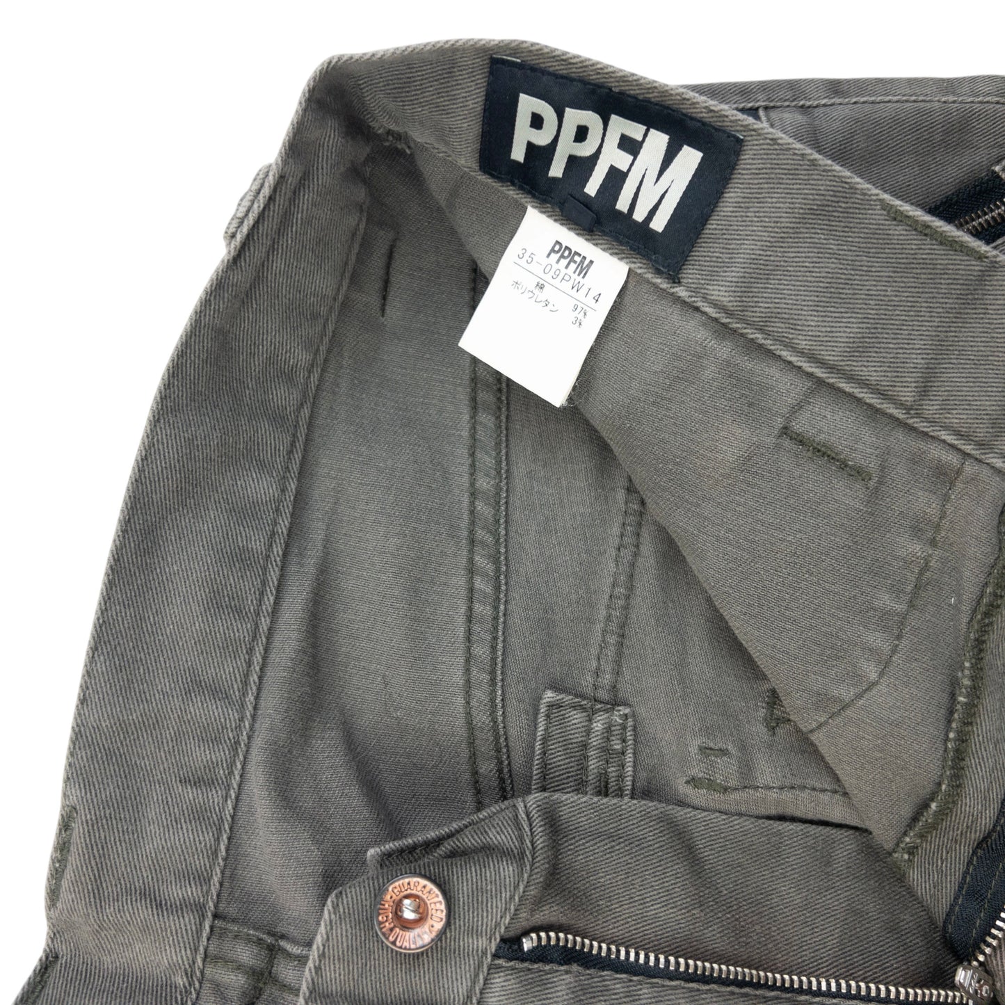 Vintage 2000s PPFM Curved Stacked Leg Denim Jeans With Suspenders Size W32
