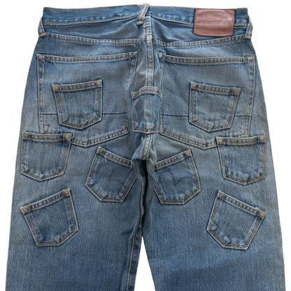Vintage Evisu Multi Pocket Denim Jeans Size W31