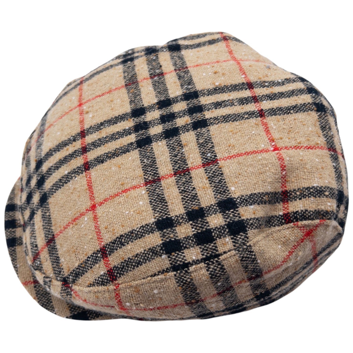 Vintage Burberry Nova Check Wool Flat-Cap Hat Size L/XL