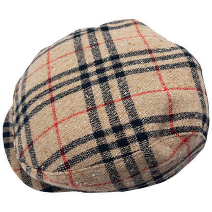 Vintage Burberry Nova Check Wool Flat-Cap Hat Size L/XL