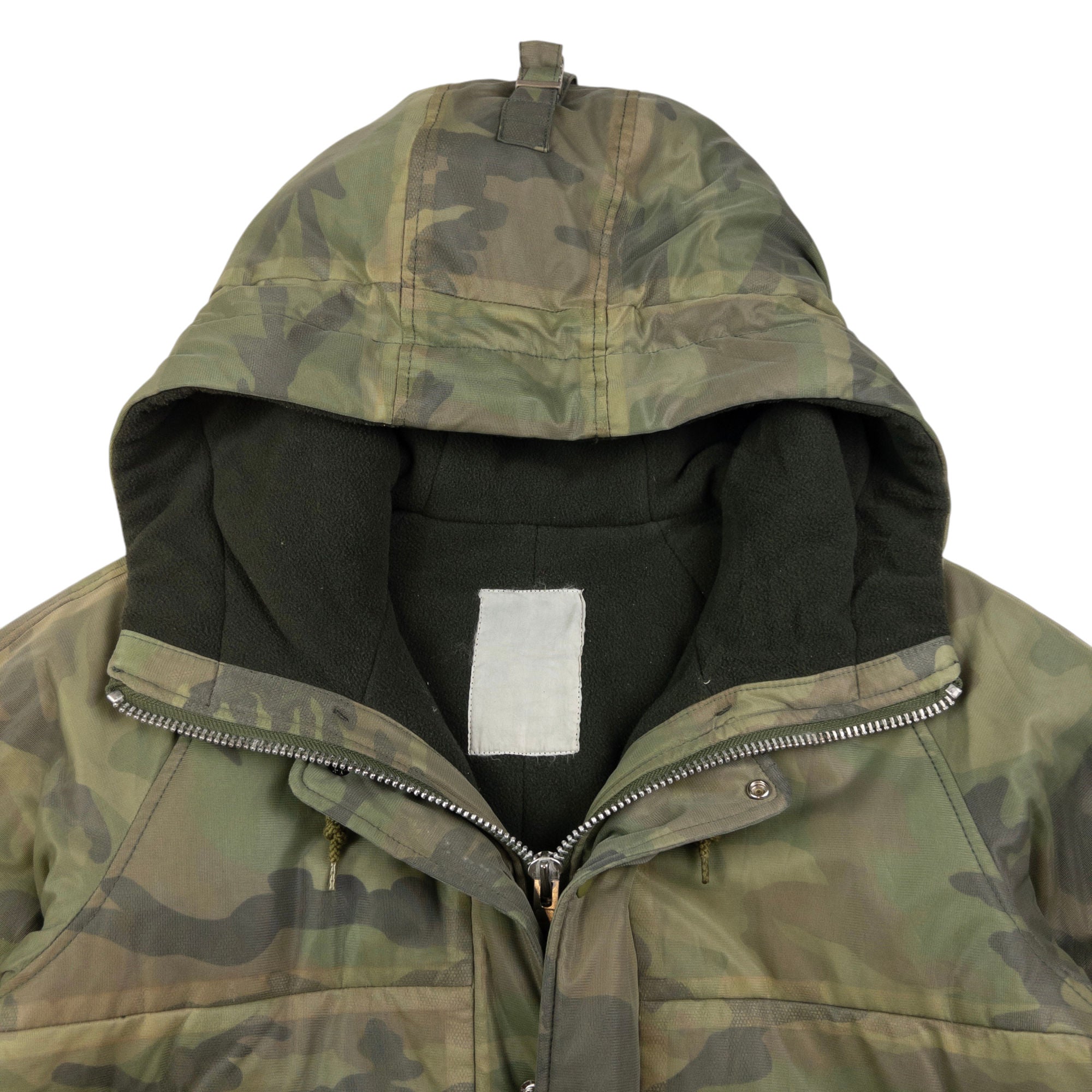 Vintage Final Home By Issey Miyake Fleece Lined Double Mesh Layer Camo Jacket Size S