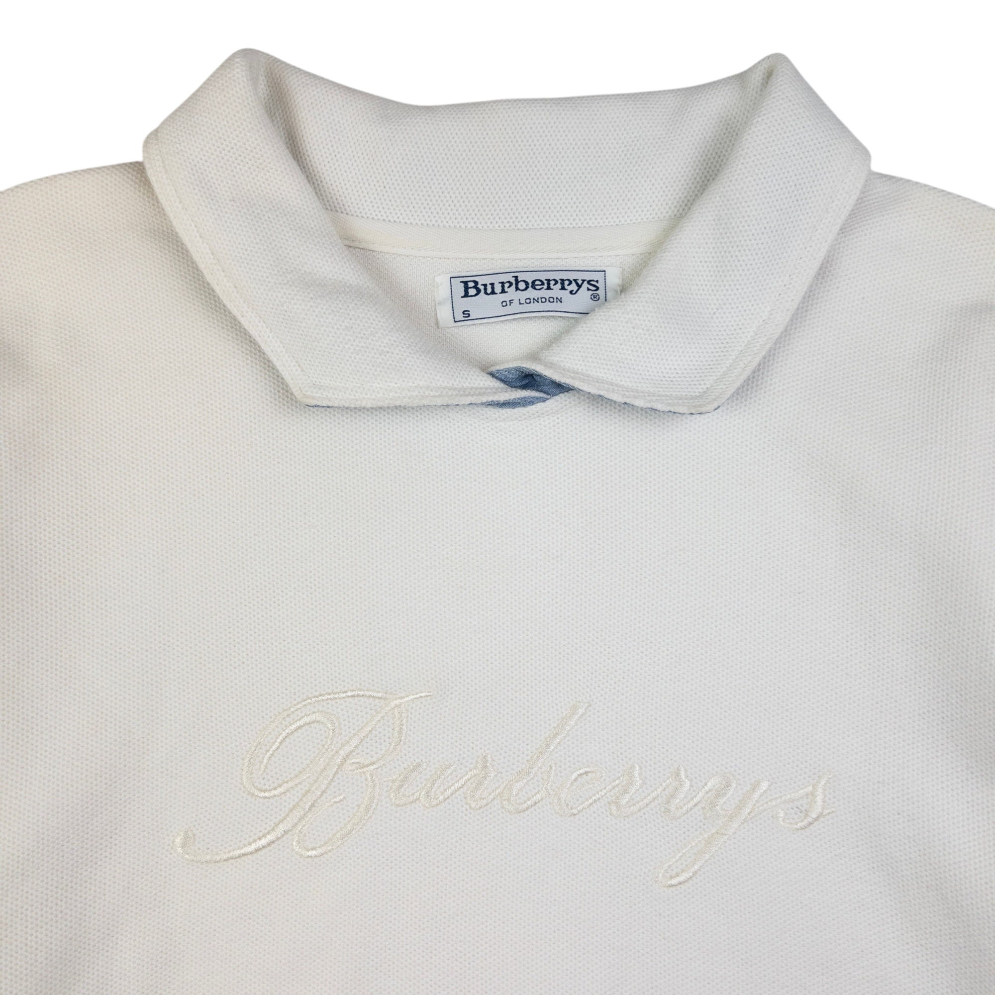 Vintage Burberry Embroidered Polo Sweatshirt Size S