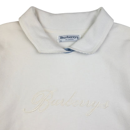 Vintage Burberry Embroidered Polo Sweatshirt Size S