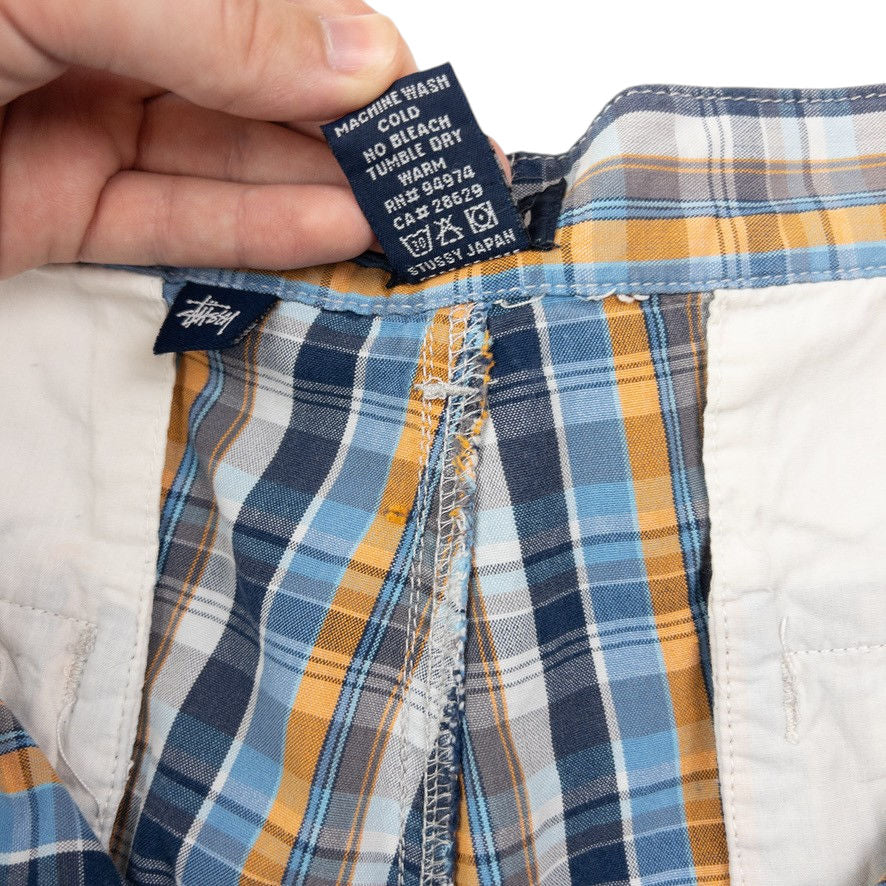 Vintage Stussy Checked Shorts Size W34