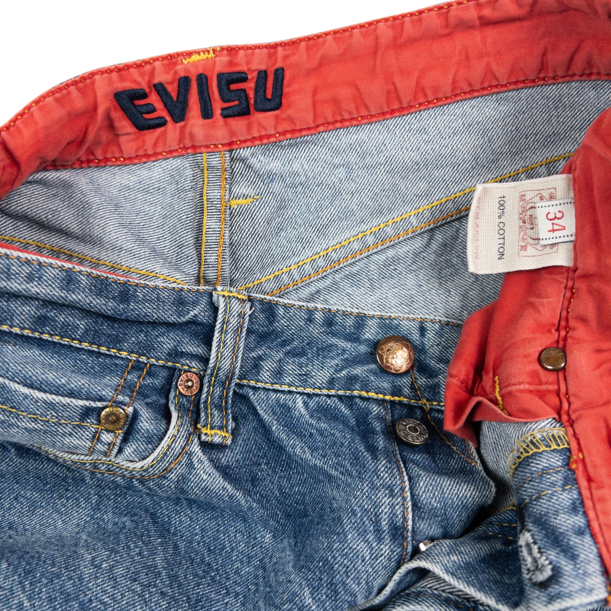 Vintage Evisu Double Gull Japanese Denim Jeans Size W30