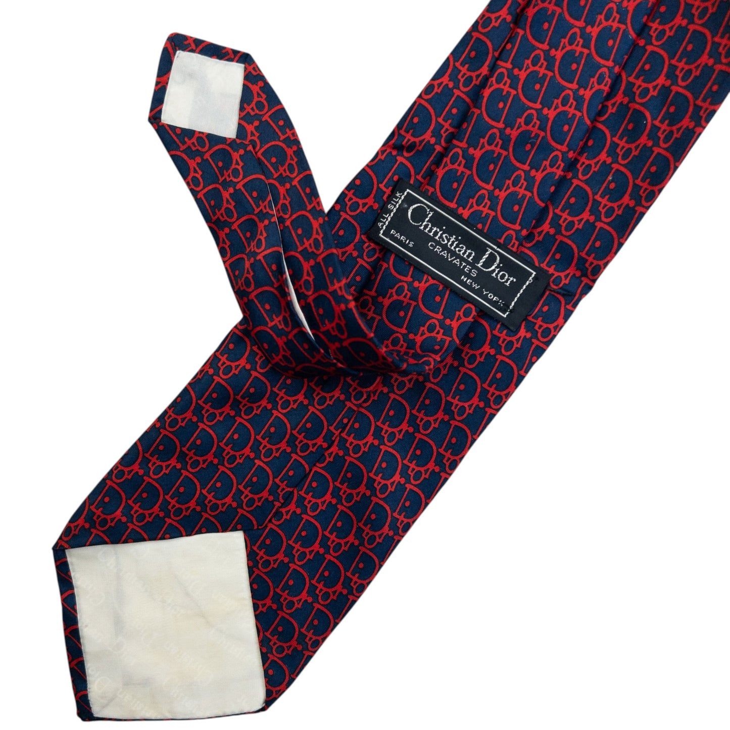 Vintage 90s Dior Monogram Silk Tie