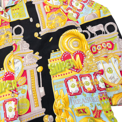 Vintage Moschino Slot Machine Button Up Long Sleeve Shirt Size L
