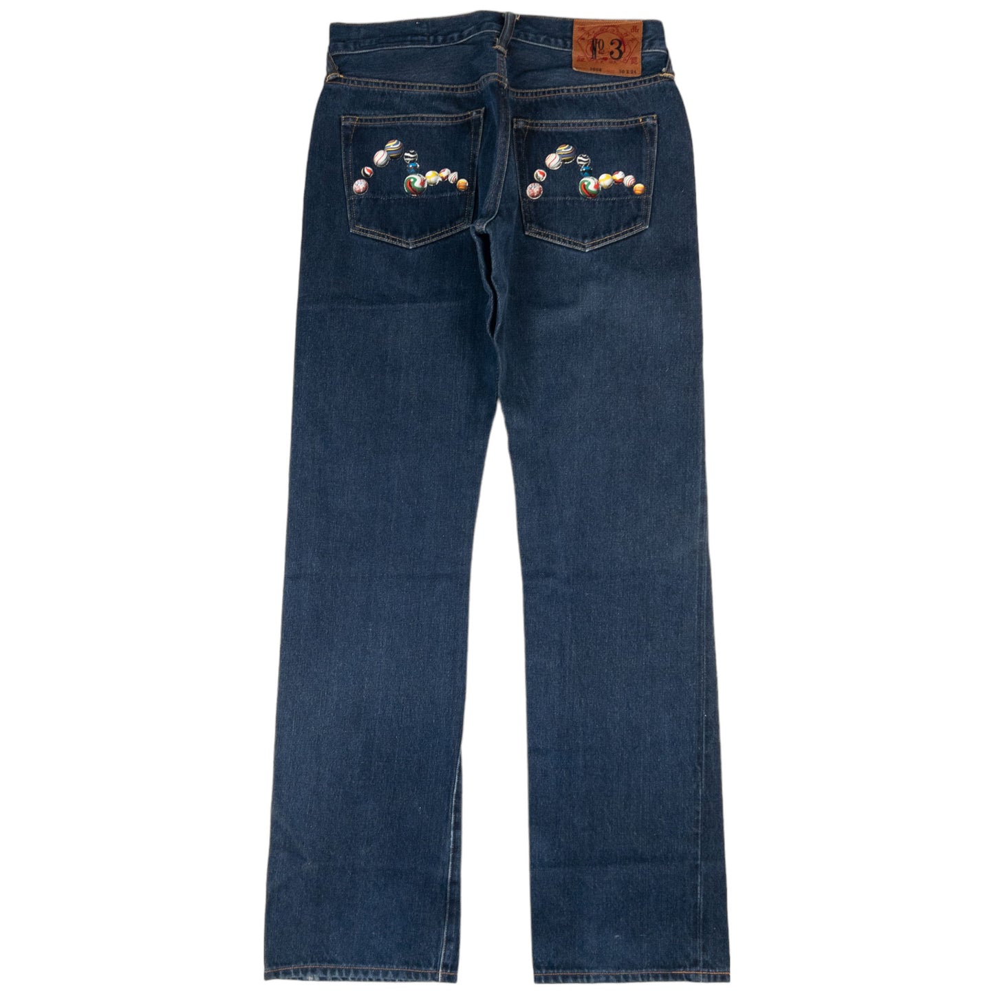 Vintage Evisu Marble Double Gull Japanese Denim Jeans Size W29