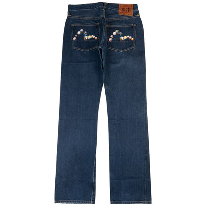 Vintage Evisu Marble Double Gull Japanese Denim Jeans Size W29