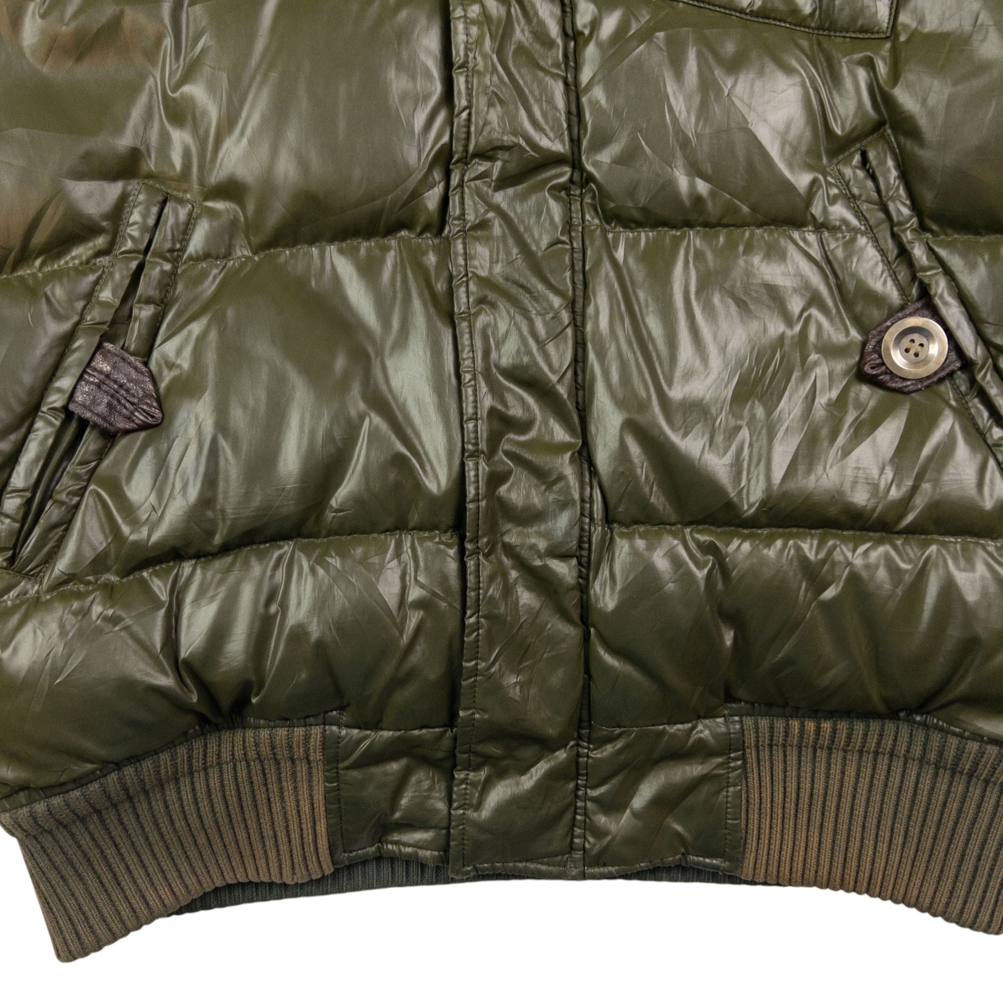 Vintage PPFM Fur Hood Zip Up Puffer Jacket Size M