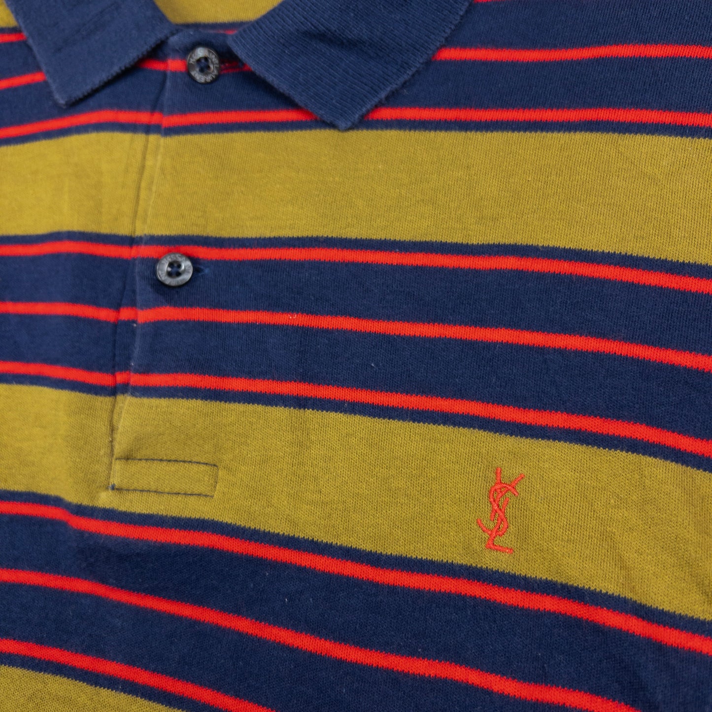 Vintage YSL Yves Saint Laurent Long Sleeve Polo Shirt Size S