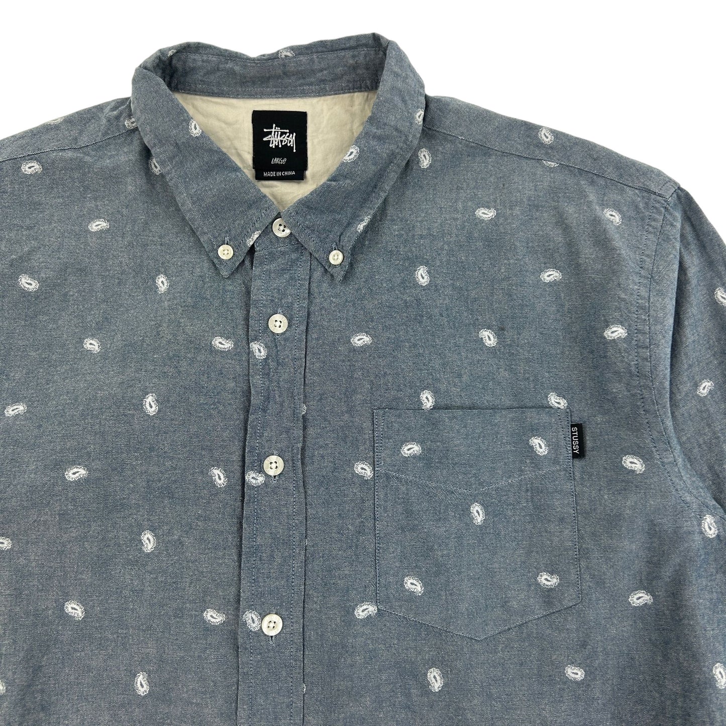 Vintage Stussy Paisley Shirt Size L
