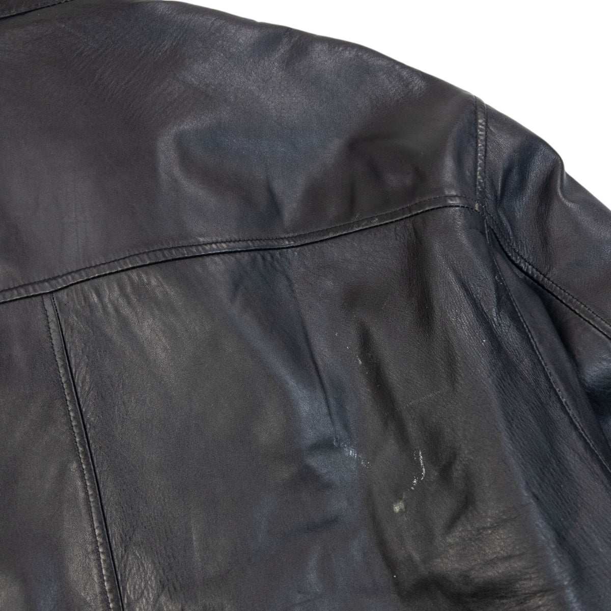 Vintage 90s Hugo Boss Zip Up Clasp Leather Jacket Size XXL