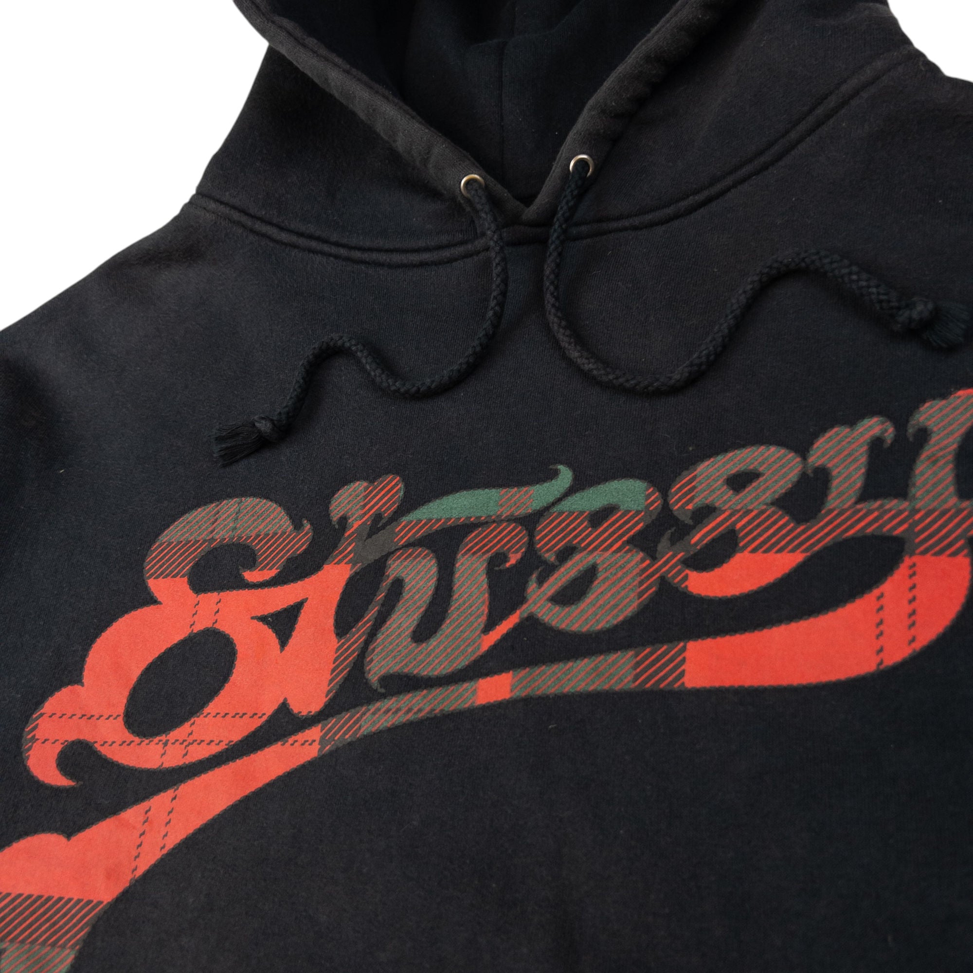 Vintage Stussy NYTLA Tartan Graphic Hoodie Size XL