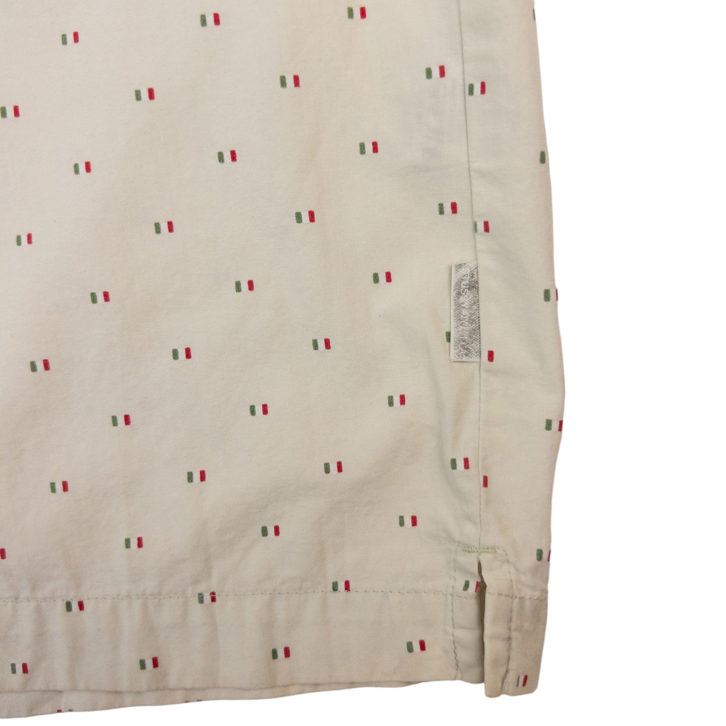 Vintage Stussy Italian Flag Short Sleeve Button Up Shirt Size M