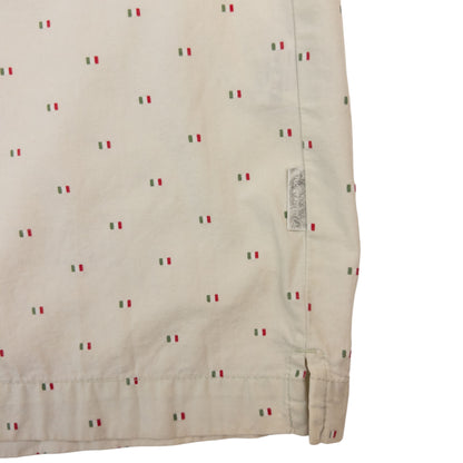 Vintage Stussy Italian Flag Short Sleeve Button Up Shirt Size M