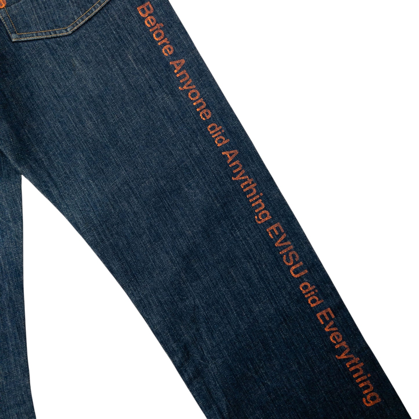 Vintage Evisu Gull Text Japanese Denim Jeans Size W30