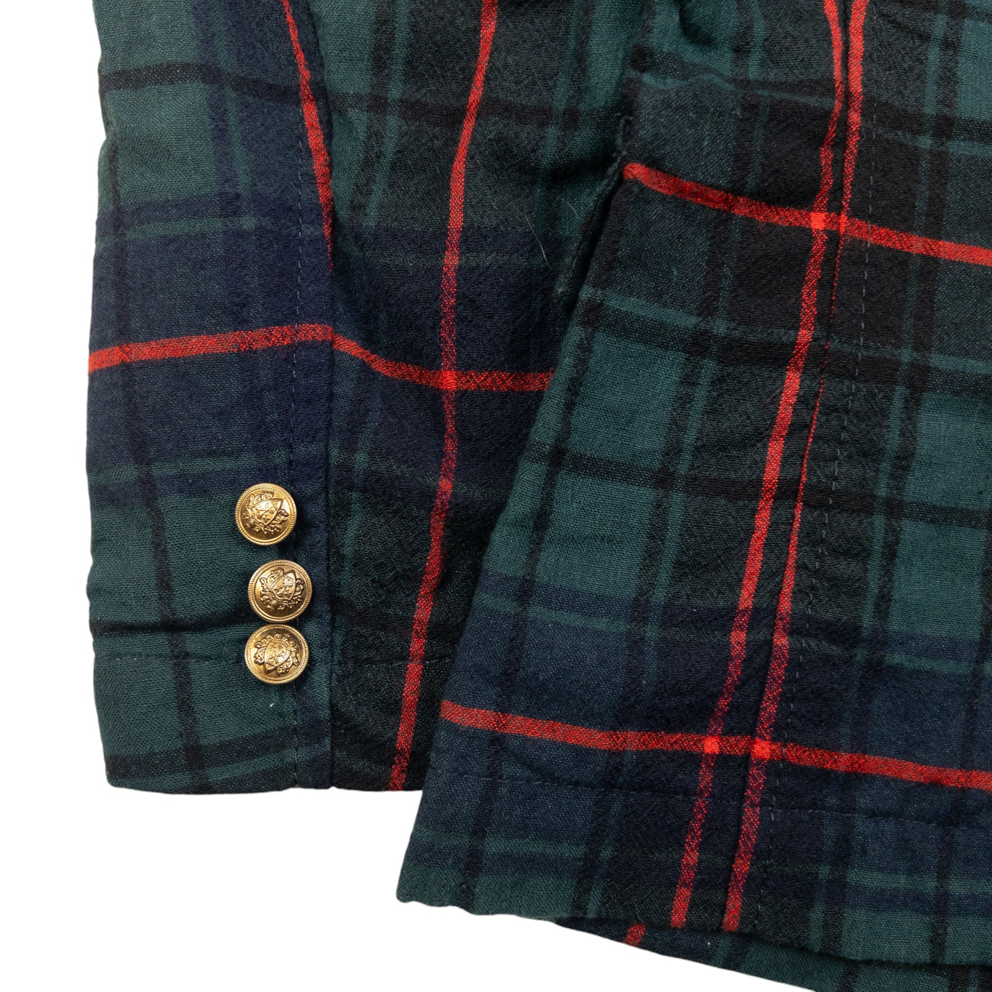 Vintage Comme Des Garçons Tricot Button Up Tartan Jacket Womens Size S