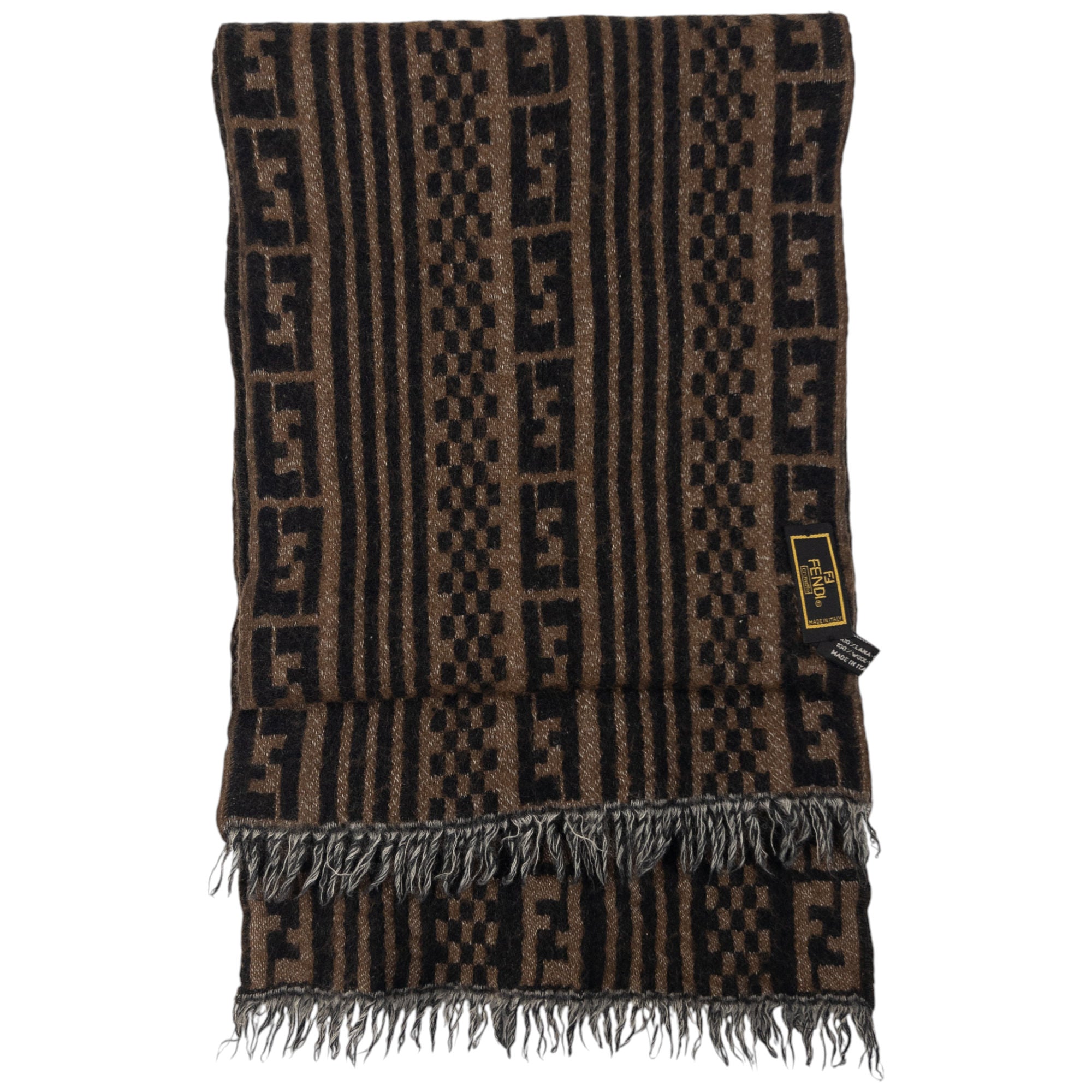 Vintage Fendi Monogram Wool Scarf
