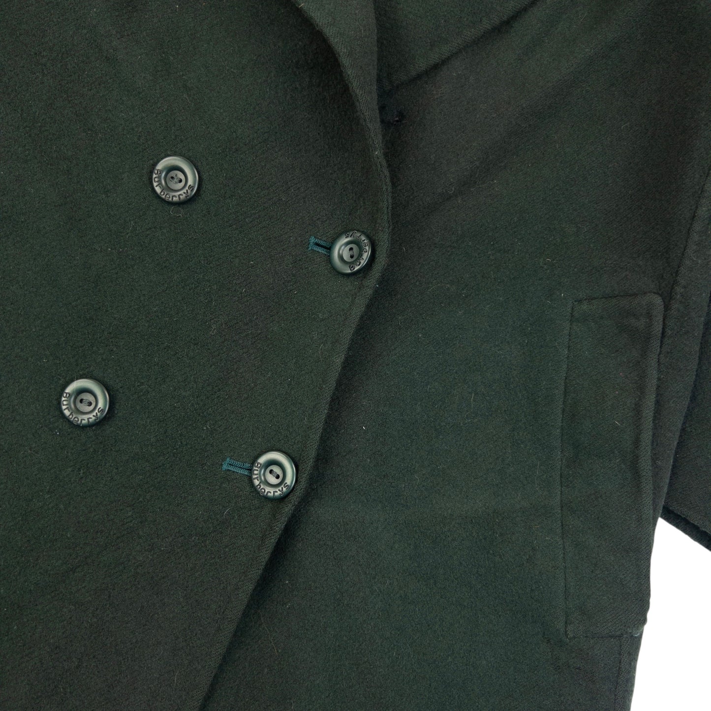 Vintage 90s Burberry Longline Wool Jacket Womens Size L