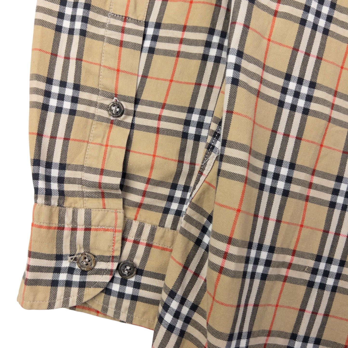 Vintage 90s Burberry Nova Check Long Sleeve Button Up Shirt Size XXL