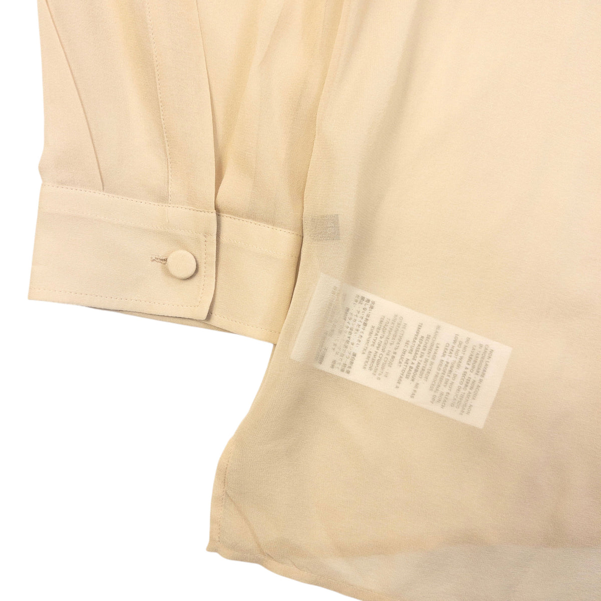 Vintage 2000s Gucci Sheer Silk Button Up Blouse Womens Size L