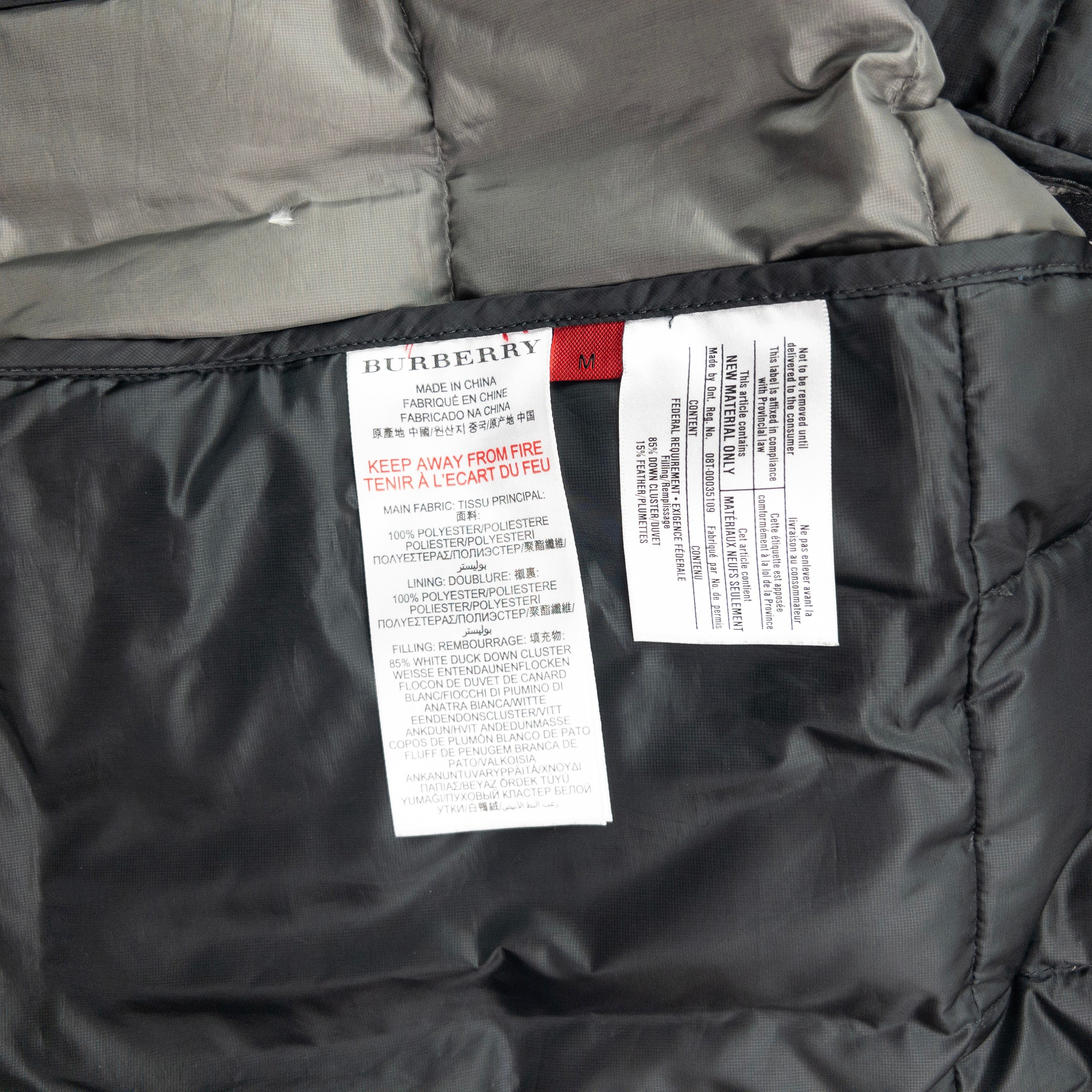 Vintage Burberry Sport Padded Gilet Size M