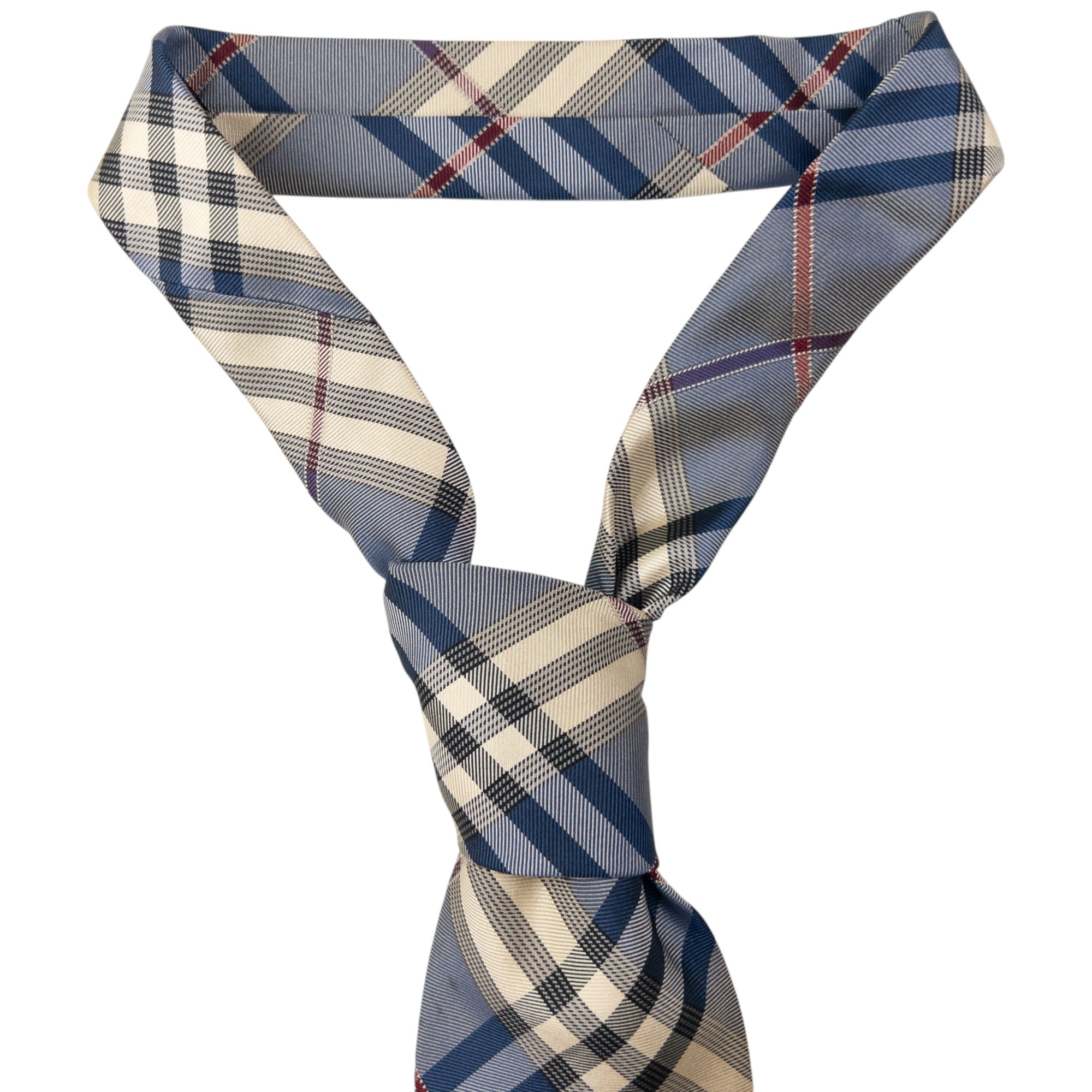 Vintage Burberry Nova Check Silk Tie